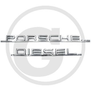 Schriftzug Porsche Diesel Alu