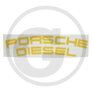 Aufkleber Porsche Diesel gelb