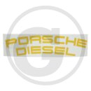 Aufkleber Porsche Diesel gelb