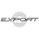 Schriftzug Export Chrom