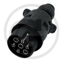 Stecker 7-polig  12V, mit Verschraubung und Dichtstopfen