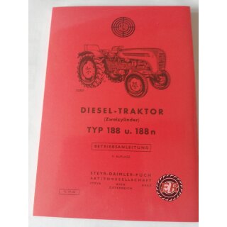 Betriebsanleitung, Ersatzteilliste Steyr Typ 188 und 188n
