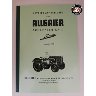 Betriebsanleitung Allgaier Schlepper AP 17