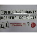 Aufklebersatz Hofherr Schrantz / Porsche Rot
