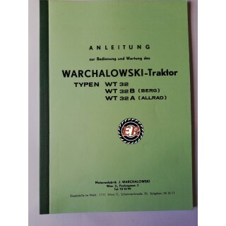 Bedienungsanleitung Warchalowski Typ WT 32, 32B, 32A