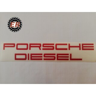 Aufkleber Porsche Diesel rot