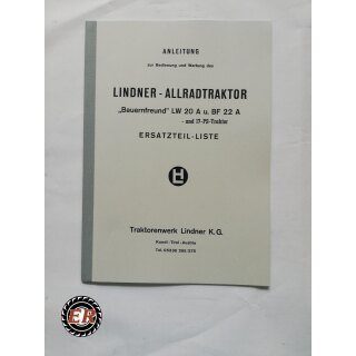 Lindner 1450 Betriebsanleitung und Ersatzteilliste 