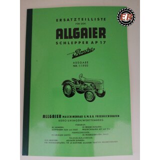 Ersatzteilliste Allgaier Schlepper AP 17
