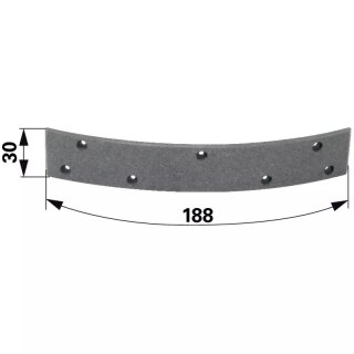 Bremsbelag 188 x 30 x 4 mm