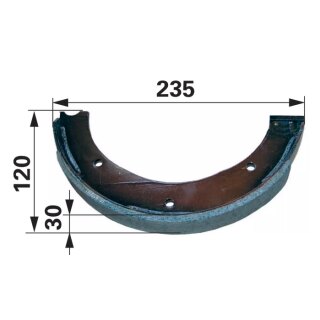 Bremsbacke 235 x 3 x 120 mm