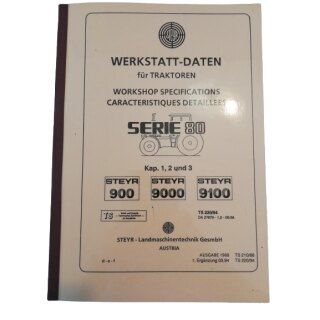 Werkstattdaten für Traktoren Serie 80, Steyr 900, 9000, 9100