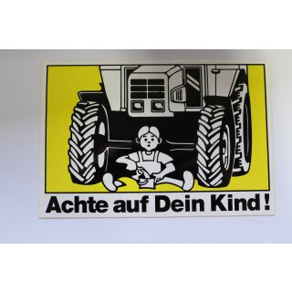 Aufkleber ” Achte auf dein Kind! “, Steyr original Ersatzteil