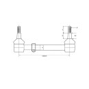 Spurstange komplett passend für Massey Ferguson 135, 135 GAS / 135 PETROL, 148, 230, 235, 240, 245, 250, 255