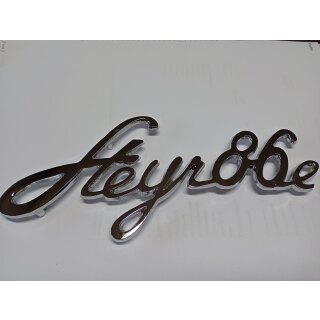 Schriftzug Steyr 86e /hochwertige Ausführung in Messing,Nickel,Chrom